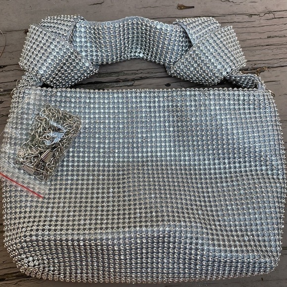 Silver Rhinestone Mini Bag - Picture 8 of 11